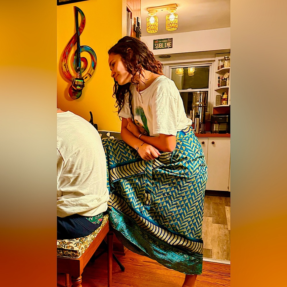Multiple vibrant skirts